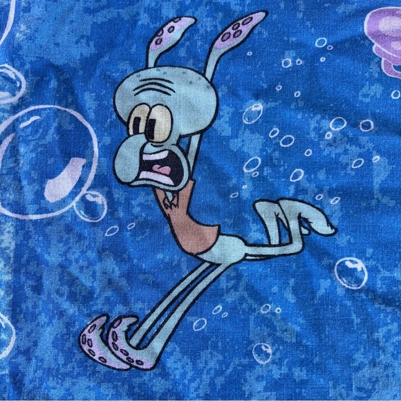 Y2K Nickelodeon SpongeBob Squarepants Jellyfishing Double-Sided Std Pillowcase - Picture 4 of 9